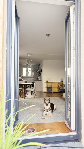 Ohne Makler: Seltene Kombi aus Stadt, Ruhe und  & außergewöhnlicher Ausstattung (Klimaanlage,...) – Blick von Balkon in Wohnbereic
