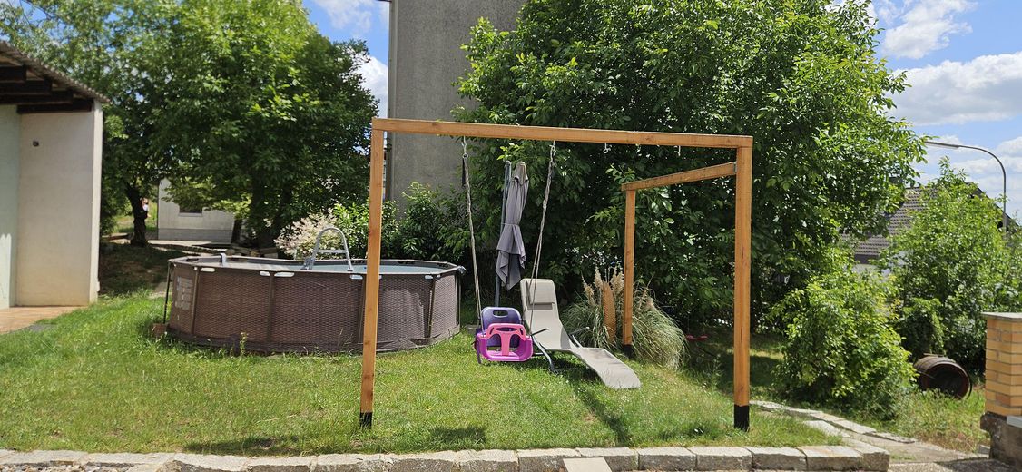 Schweinfurt yakınında misafir daireli ev, ticari salon + imarlı arsa – Garten OG
