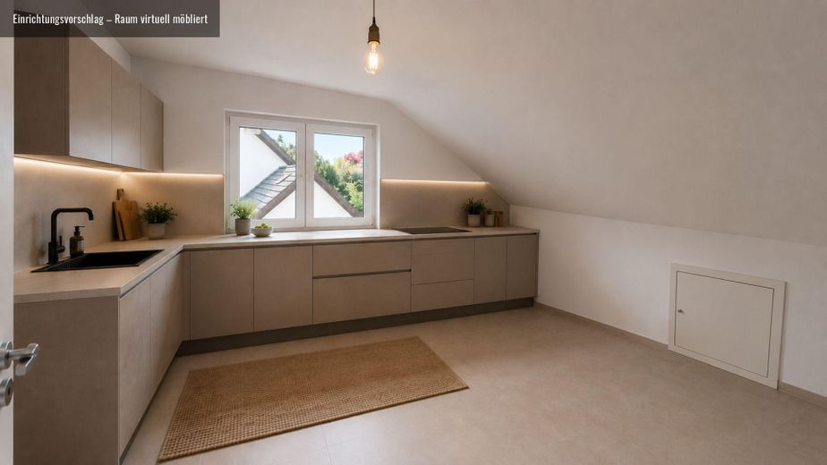 Bezugsfrei & provisionsfrei: Flexibles Dreifamilienhaus in Weilburg – Küche DG 1