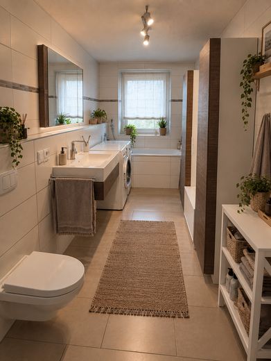 Ehrlich und provisionsfrei:  große 3-4 Zimmer Wohnung mit großzügigem Balkon & Stellplatz – Bad_Dusche