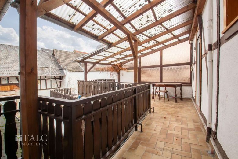 Fachwerk-Idyll in Waldorf – Terrasse