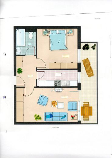 Appartamento di 2 locali ben tagliato Neustift, Freising – Grundriss