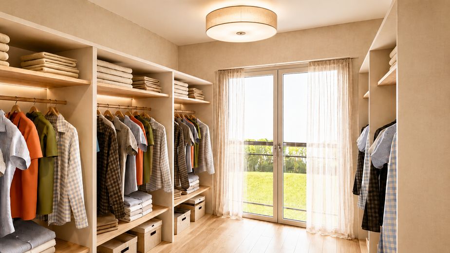 Familienfreundliche 5,5-Zi.-Maisonette in Ergenzingen – Balkon, TG-Stellplatz, ruhige Lage – Visualisierung 1. DG Ankleide