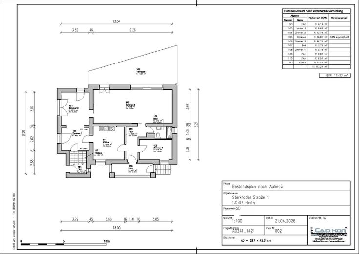 Mehrgenerationenhaus 371 m², Waldidyll am Flughafensee + Aufstockungspotenzial um 155 m² – Grundriss Hochparterre