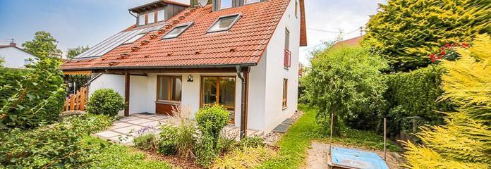 Modernisierte DHH in Toplage Senden‑Aufheim – 140 m² Wohnfläche + großes Büro - provisionsfrei – Südansicht