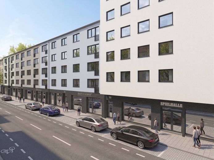 Köln'ün Südstadt semtinde BALKONLU ve GÖMME MUTFAKLI yenilenmiş 4 odalı daire – Visualisierung nach Baumaßnah…