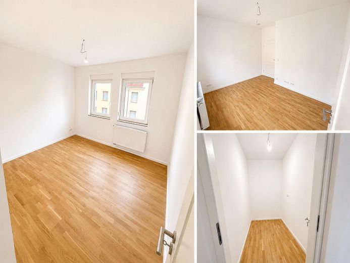 Erstbezug: super gemütliche 2 Zimmer-Wohnung mit Balkon – Schlafen + Kleiderraum