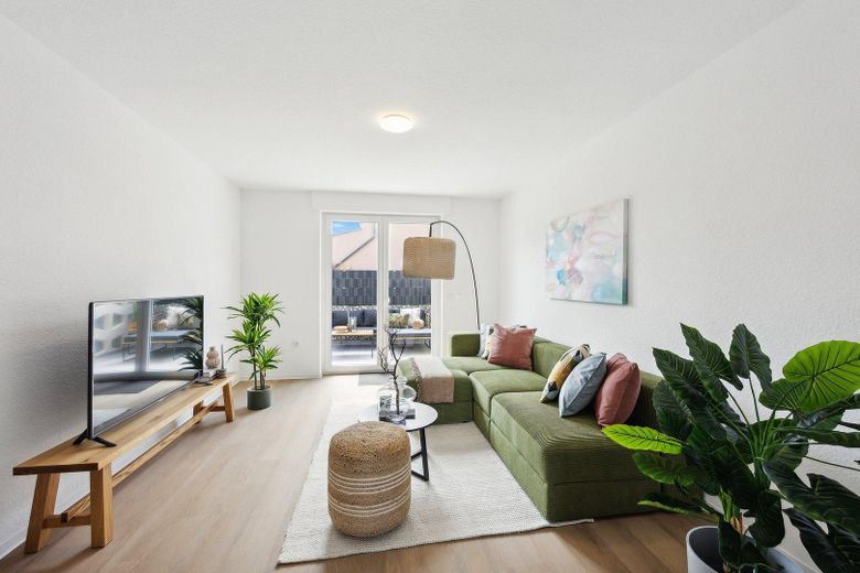 Charmante Doppelhaushälfte mit Garten - Ruhig & zentral - ohne Provision – EG Wohnzimmer