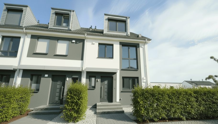 WRS Immobilien - Niederdorfelden - casa a schiera di testa come nuova con buone dotazioni + garage – Außenansicht