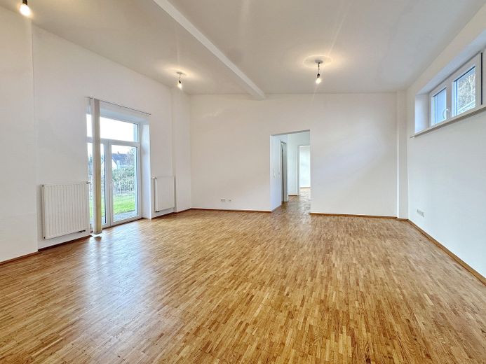 Modernes Wohnhaus mit separater Gewerbeeinheit in ruhiger Citylage – Gewerbe großer Raum