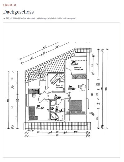 Großzügige Maisonette-Wohnungmit Balkon und eigenem Garten – Grundriss DG