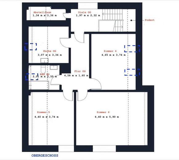 Grundriss Obergeschoss
