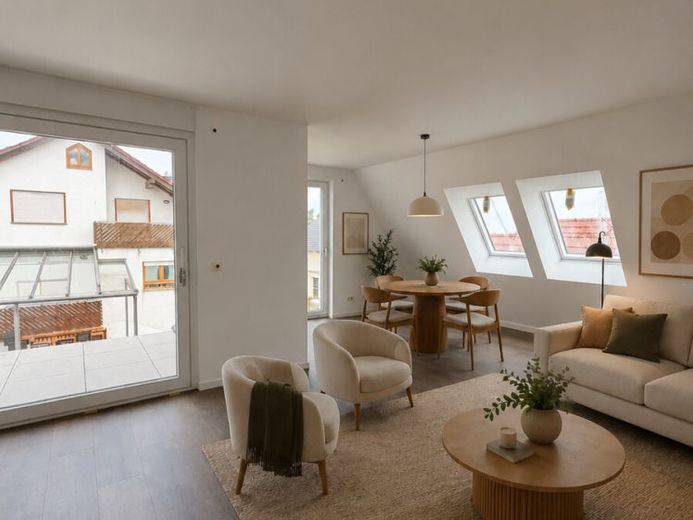 Eleganz und Weitblick – Dachgeschosswohnung mit einem Balkon und luxuriösem Design – फोटो 1