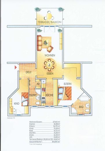 Luminoso appartamento con 3 locali, cucina, bagno - posizione tranquilla - posto auto in garage sotterraneo - senza provvigione da privato – Foto 14