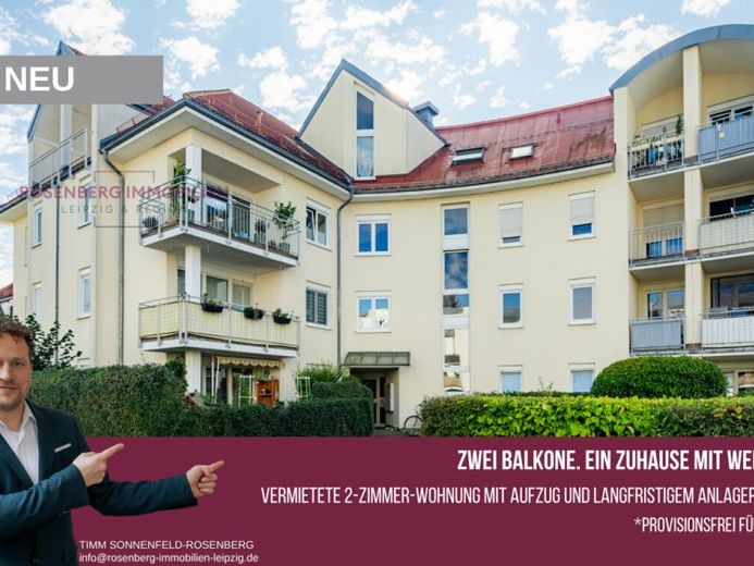 Provisionsfrei für Käufer: 2-Raum, Zwei Balkone, Aufzug, Tiefgarage & ruhige Lage in Probstheida – Foto 1