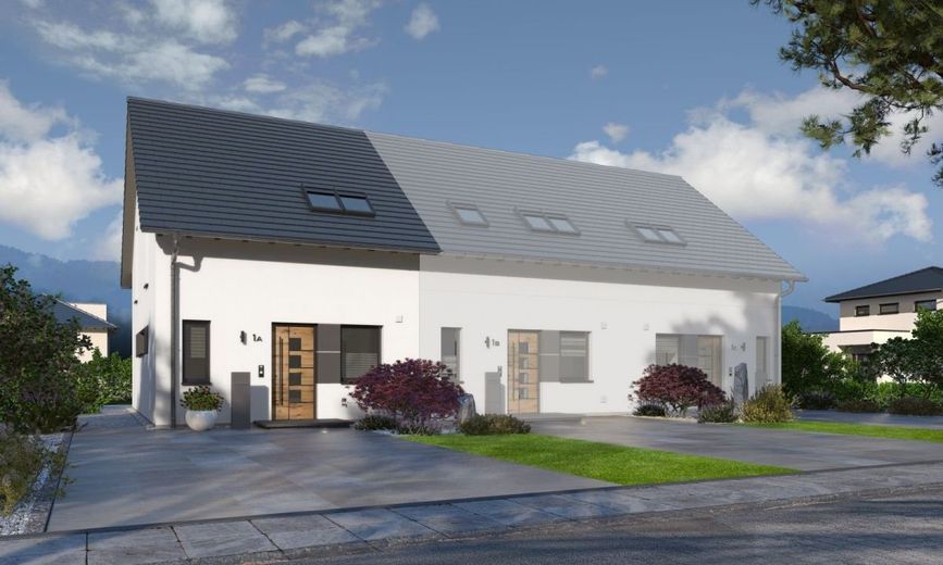 MODERNE ARCHITEKTUR MIT DEM PLUS AN WOHNKOMFORT – Ansicht Eingang Reiheneckhaus