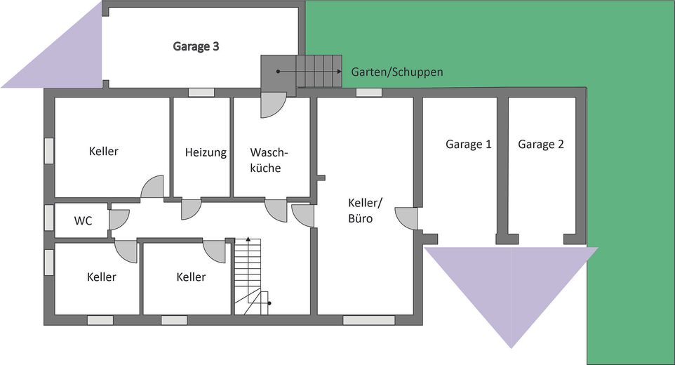 Grundriss Keller/Garage