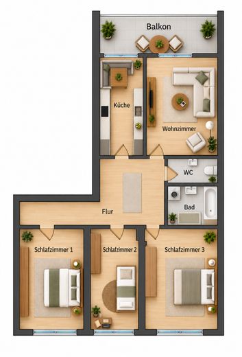 Traumhafte Wohnung mit großem Balkon und Fernblick in Murnau a. Staffelsee – Foto 13