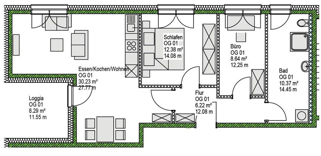 DAS STAUFFENBERG - 1. OG ETW 1 - KFW40 QNG - Hochwertig wohnen. Werthaltig profitieren. – Foto 5