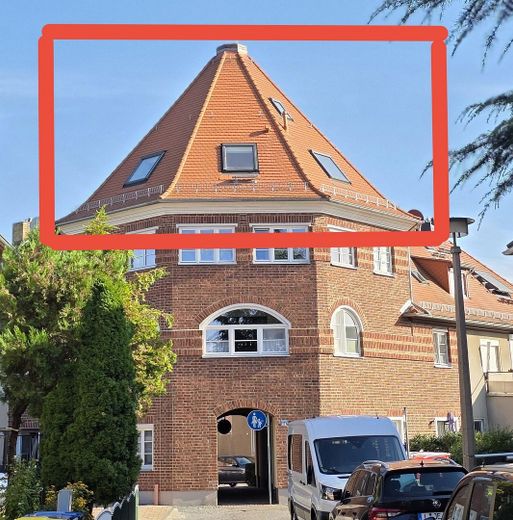 Unica a Lipsia – stravagante appartamento in torre presso il parco Abtnaundorfer con vista panoramica – Dachgeschoss im Turm