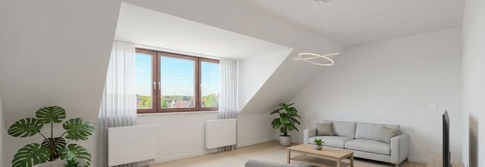 Wohnzimmer mit KI eingerichtet