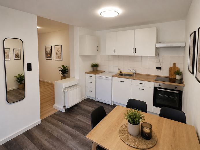 Erstbezug nach Renovierung – attraktive 55-m²-Wohnung in Heerdt – Küche - Möbilierungsvorschlat