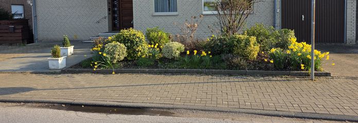 Großes Zweifamilienhaus in zentraler Lage von Bedburg – Frontseite mit Garage