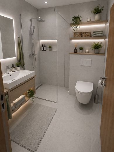 Idee Duschbad Erdgeschoss KI