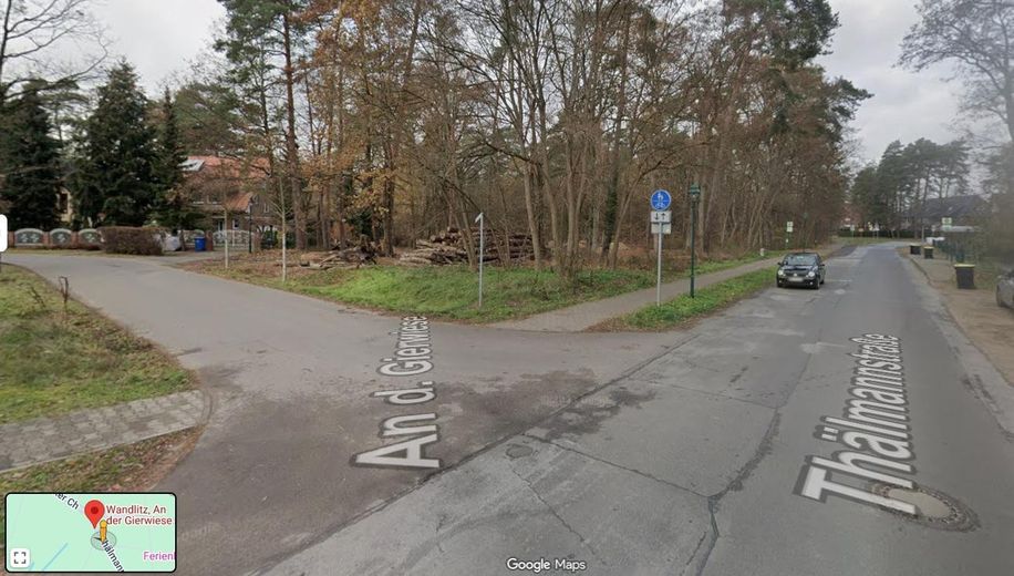 Blick Ecke Grundstück Straße