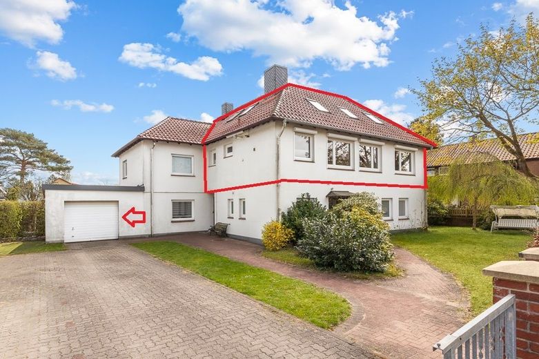 Maisonettewohnung mit ca. 138 qm Wohn-/Nutzfläche &amp; Garage in ruhiger Anliegerstraße von Oldenfelde – Ansicht