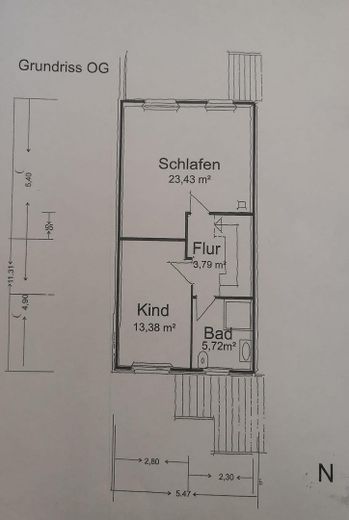 Grundriss Obergeschoss