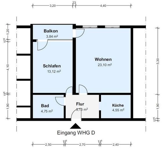 Provisionsfrei - Gepflegte 2-Zimmerwohnung mit Balkon Fürth - Privatverkauf – Grundriss Plan
