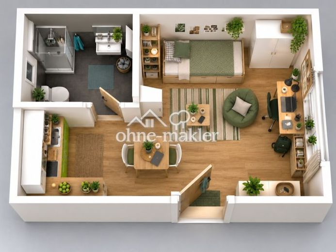 BN-Friesdorf Nähe HARIBO: helles 1-Zi-Apartment, Pantryküche, Tageslichtbad, Fußbodenheizung etc. – Foto 1
