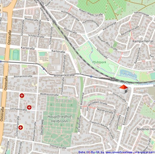 Wohnen auf zwei Ebenen am Pfühlpark - FALC Immobilien Heilbronn – Lage
