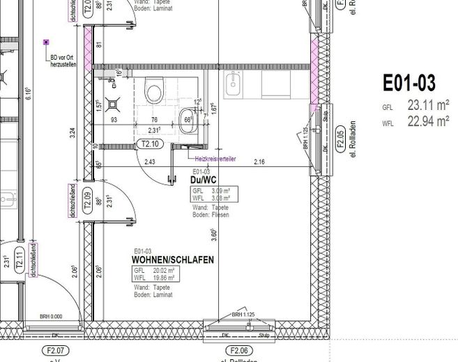 Wunderschöne Wohnung im Grünen und nahe zum KIT – Grundriss Wohnung