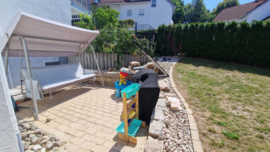 Attraktive 3-Zimmer-Wohnung mit Einbauküche, Garten und PV-Potenzial – Garten (Süd)