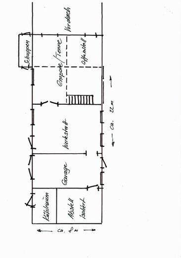 Eşsiz, komisyonsuz! Konut/lifestyle malikanesi, 3 daire, yaklaşık 480m² kullanım alanı, 800m² depo alanı, 7000 m² arsa – Grundriss Remise