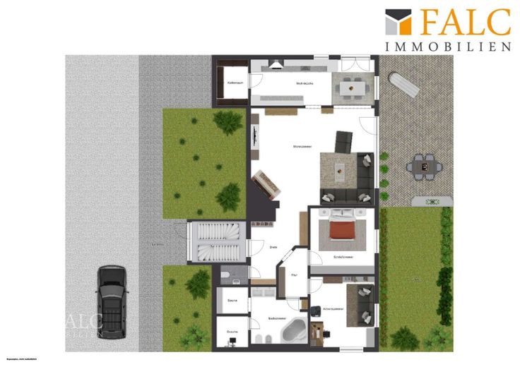 Gartenwohnung mit Hauscharakter - Terrasse, großer Garten &amp; Kamin in naturnaher Lage – Souterrain mit Außenbereich