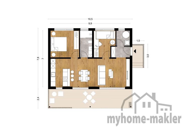 Kleines Modulhaus mit großen Raum in Weigendorf – RMB 80-1_page-0001