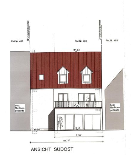 Działka budowlana z istniejącą zabudową w wyjątkowej lokalizacji na starym mieście – Architektenentwurf