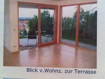 Nußloch, Singlewohnung, Alter Berg, Hanglage, 2 ZKB, große Terrasse – Wohnzimmerausblick