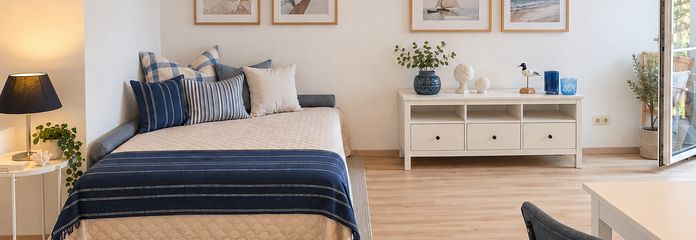 Balkon ve ankastre mutfaklı mobilyalı 1 odalı daire – yaklaşık 39 m² – Wohnen