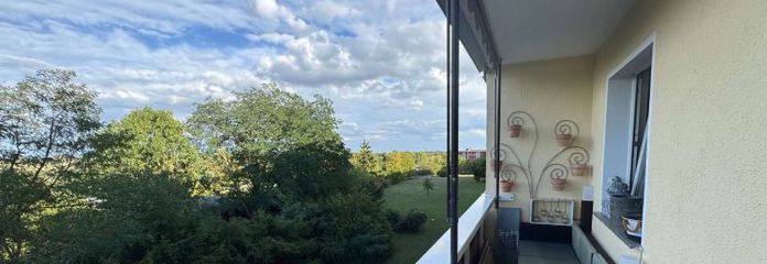 Apartamento de tres habitaciones con amplio balcón y vistas al lago Salbker See