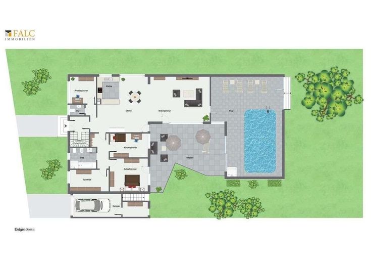 Schöner Freistehender Bungalow mit sonnigem Gartengrundstück in Pulheim! – Grundriss Erdgeschoss