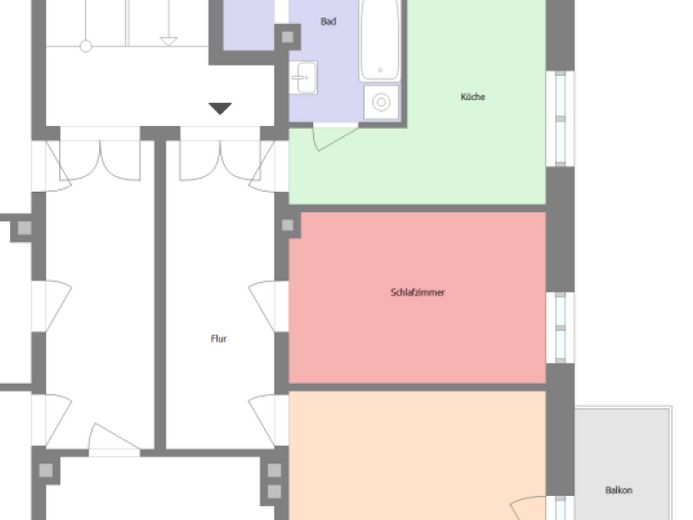 Geräumige 2-Zimmer Wohnung mit Balkon in Süd – फोटो 1