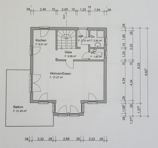 Modernes, zukunftsicheres Effizienzhaus - Wohnen, Arbeiten oder Vermieten - unverbaubare Aussicht – Grundriss EG