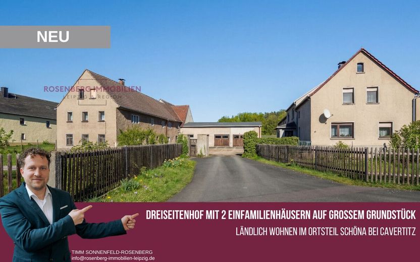 Zwei Häuser auf großzügigem Grundstück mit viel Potenzial in ländlicher Lage - Ideal für Familien! – Titelbild Cavertitz