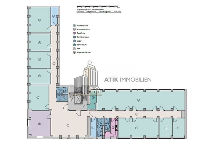 ATIK: Moderne, lichtdurchflutete Büroflächen in repräsentativem Gebäude - provisionsfrei – Grundriss