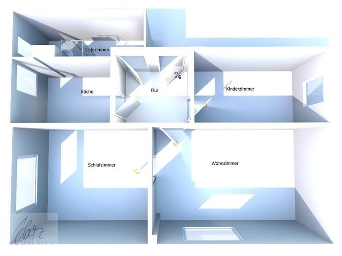 ***AB SOFORT ZU VERKAUFEN --SEHR GEPFLEGTE 3-RAUMWOHNUNG--*** mit Tageslichtbad und Dusche in einer sehr gepflegter Wohneigentumsanlage – 3D-Ansicht
