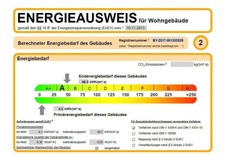 2 appartamenti per anziani in un edificio di prestigio, affittati a lungo termine, il vostro investimento con futuro - prezzo trattabile – Energieausweis-Auszug